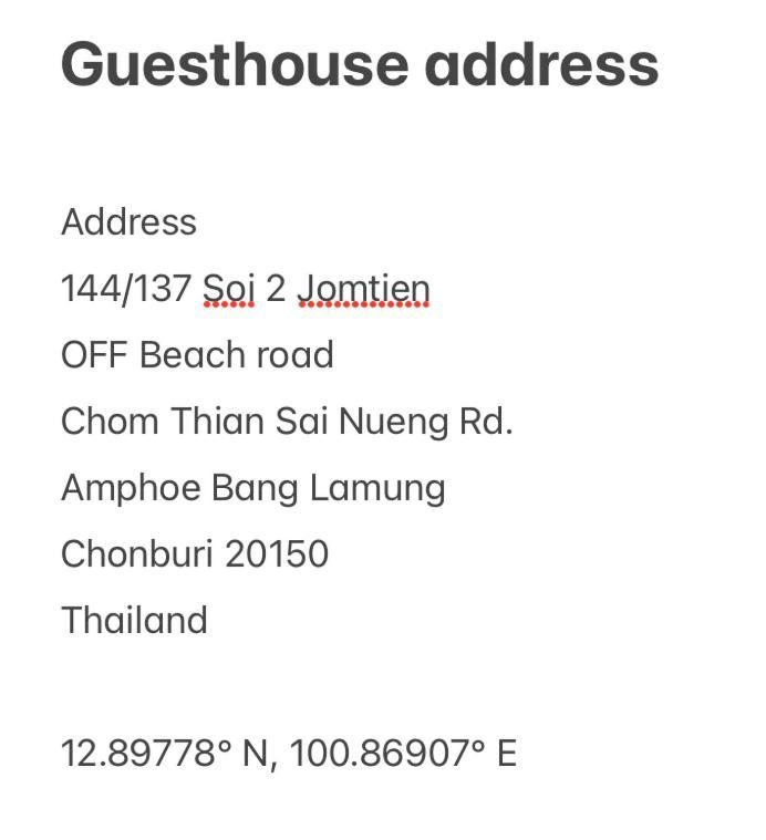 Pluemchai Guesthouse 乔木提恩海滩 外观 照片